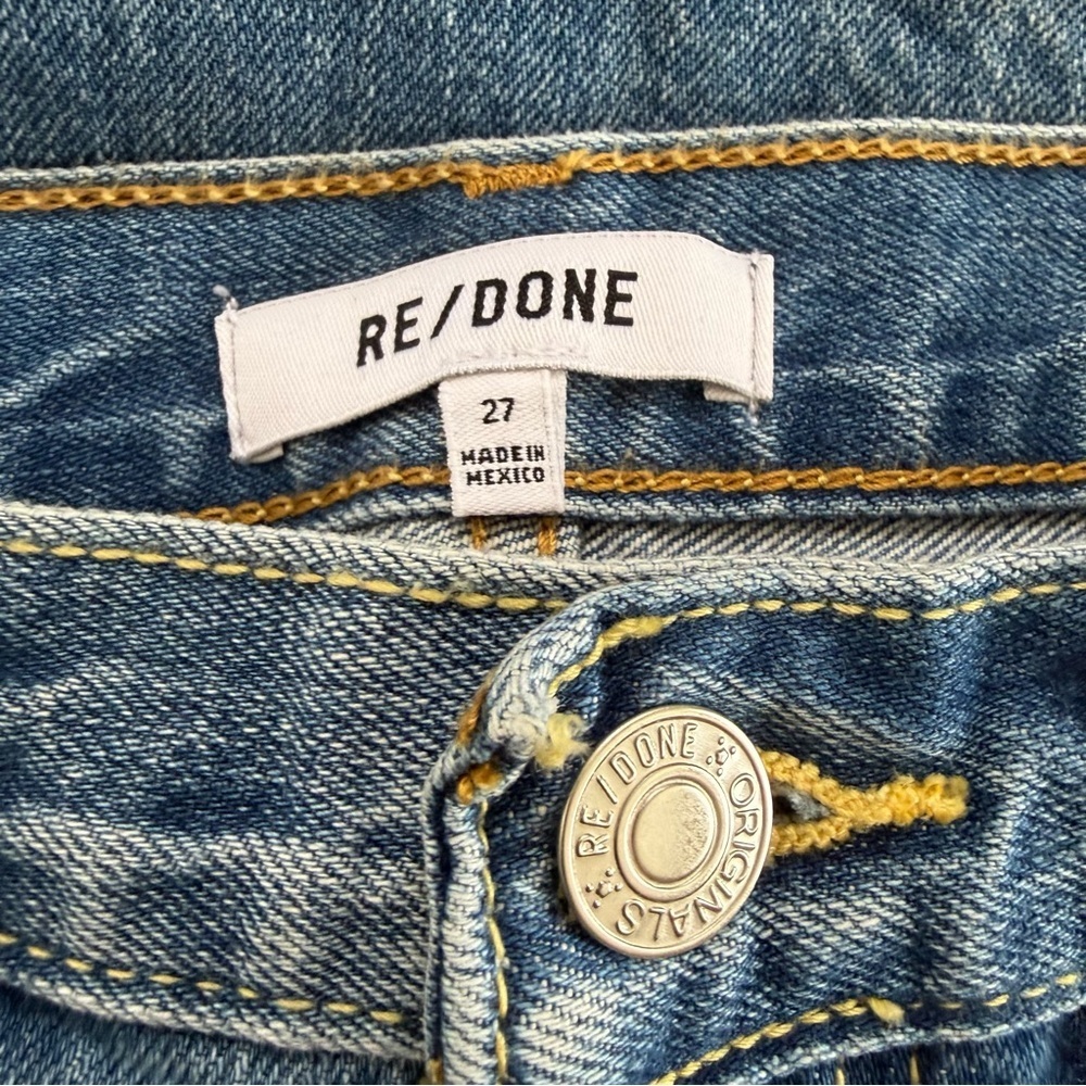 RE/DONE 70s bootcut jeans denim crystal blue Classic flares pants NWT 27 - Picture 8 of 12